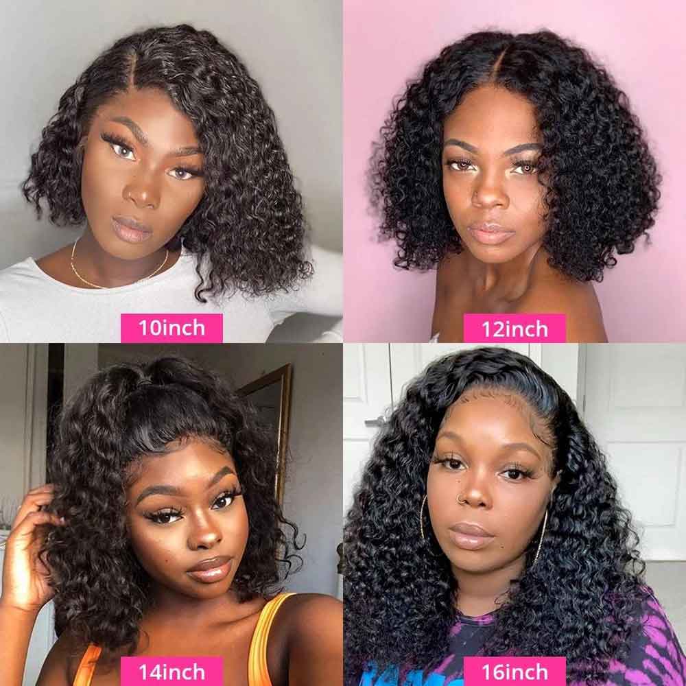 【Sela】Beaudiva Kinky Curly Wig Human Hair Lace Front Wigs 13X1 Lace Part Wig