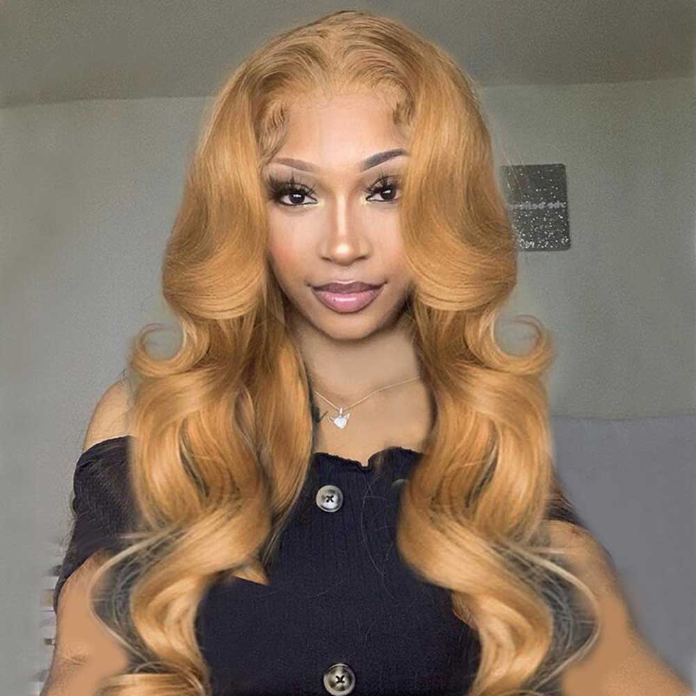 Tiktok Beaudiva 27# Body Wave 4X4 Lace Closure Wig Human Hair Wig Pre Plucked Baby Hair