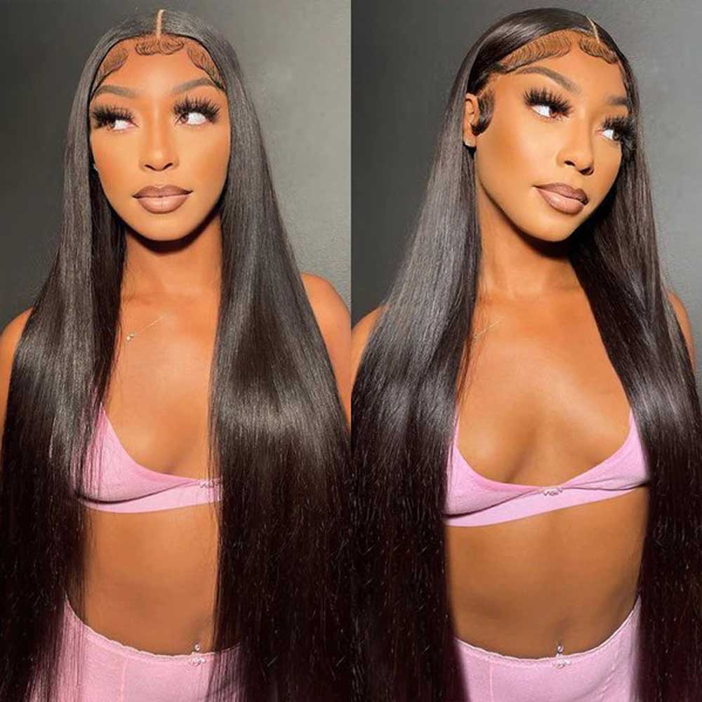 【Kina】TK06 : Real HD Lace Frontal Wigs Bone Straight 13X4 Lace Front Human Hair Wigs Beaudiva