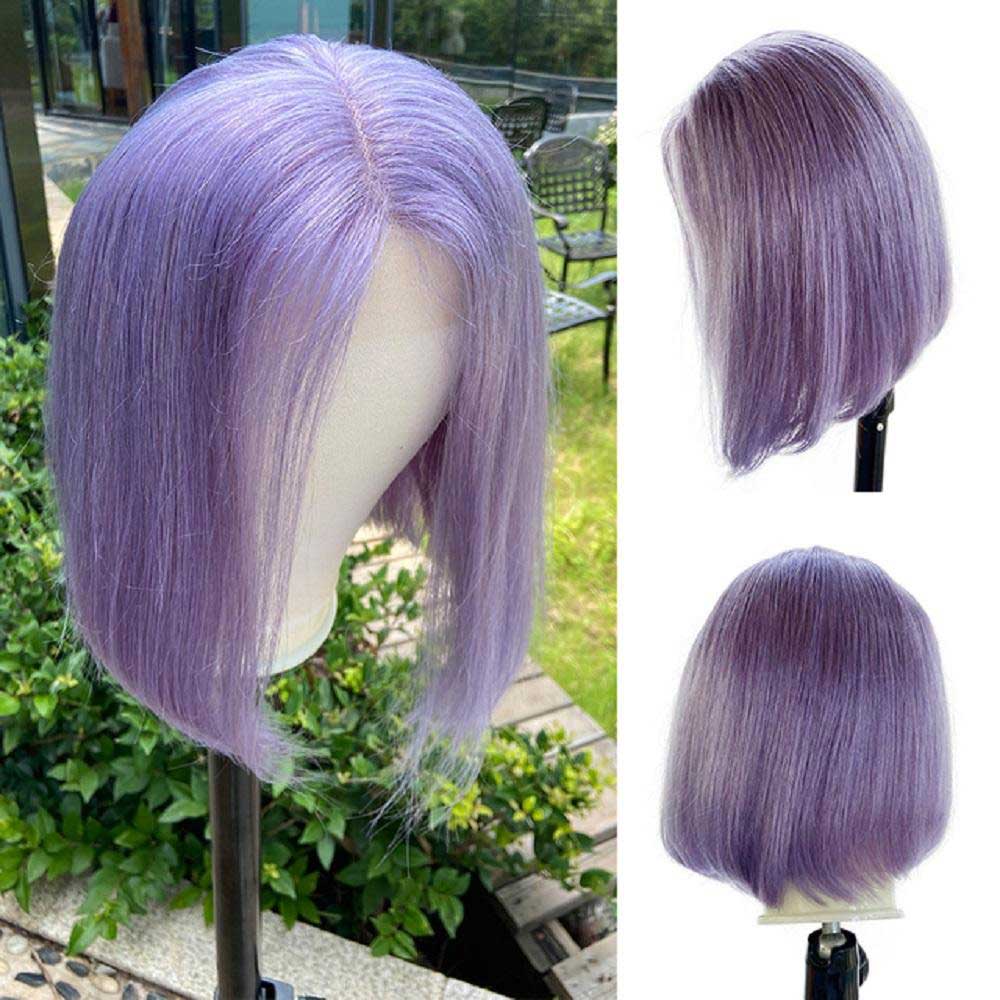 Beaudiva Straight Radiant Yellow Bob Wig Short 13x1 Lace Frontal Wigs Human Hair Pre Plucked