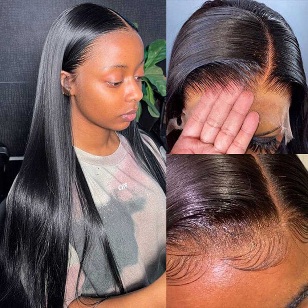 【Kina】TK06 : Real HD Lace Frontal Wigs Bone Straight 13X4 Lace Front Human Hair Wigs Beaudiva