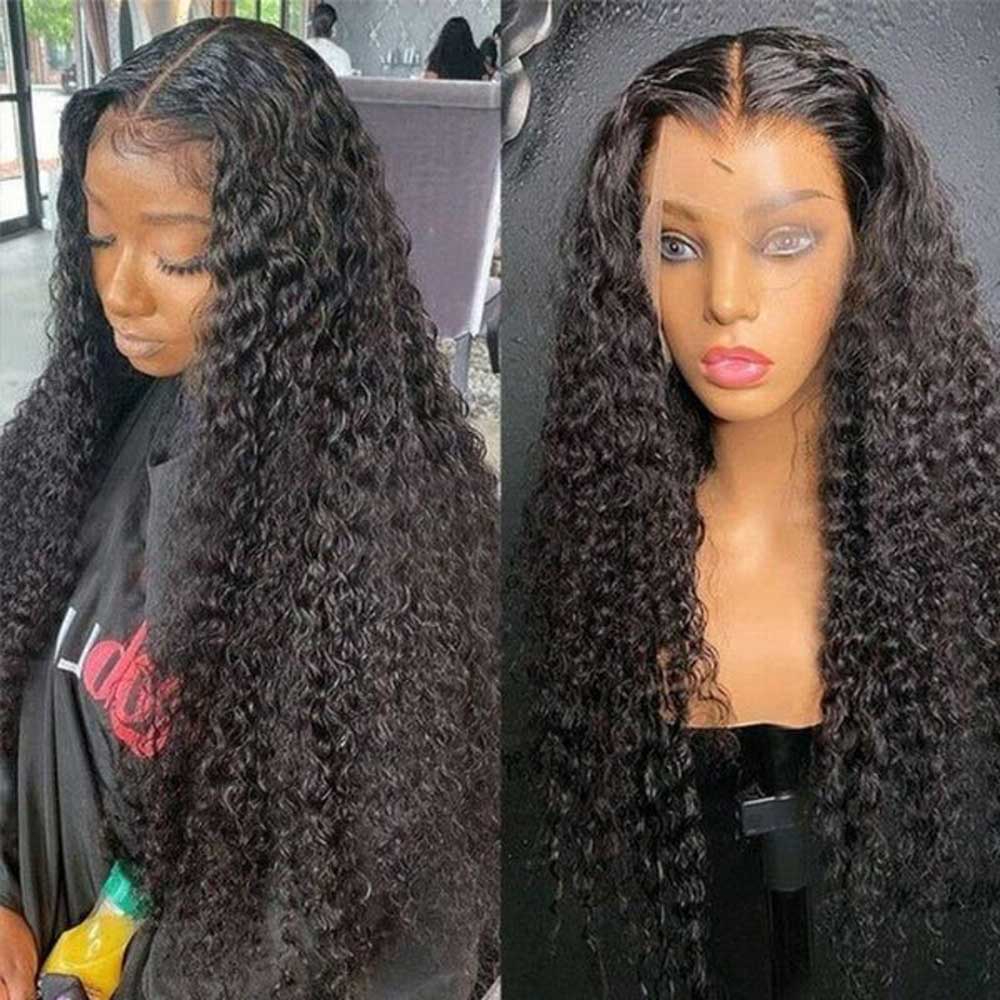Beaudiva Jerry Curly Lace Front Wigs Human Hair 13x4 HD Lace Wigs for Women 180% Density