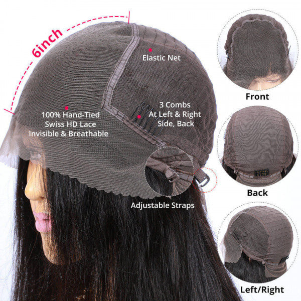 【Nicky】TK05 : BEAUDIVA Water Wave 13X6 Lace Frontal Human Hair Wigs Curly Lace Frontal Wig With Baby Hair