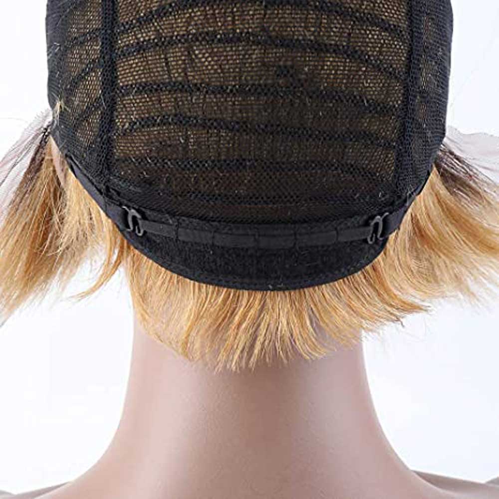 【Lovato】TK43 : Beaudiva Pixie Wigs Human Hair Pixie Cut Wig with Lace Closure Blonde Pixie Wig