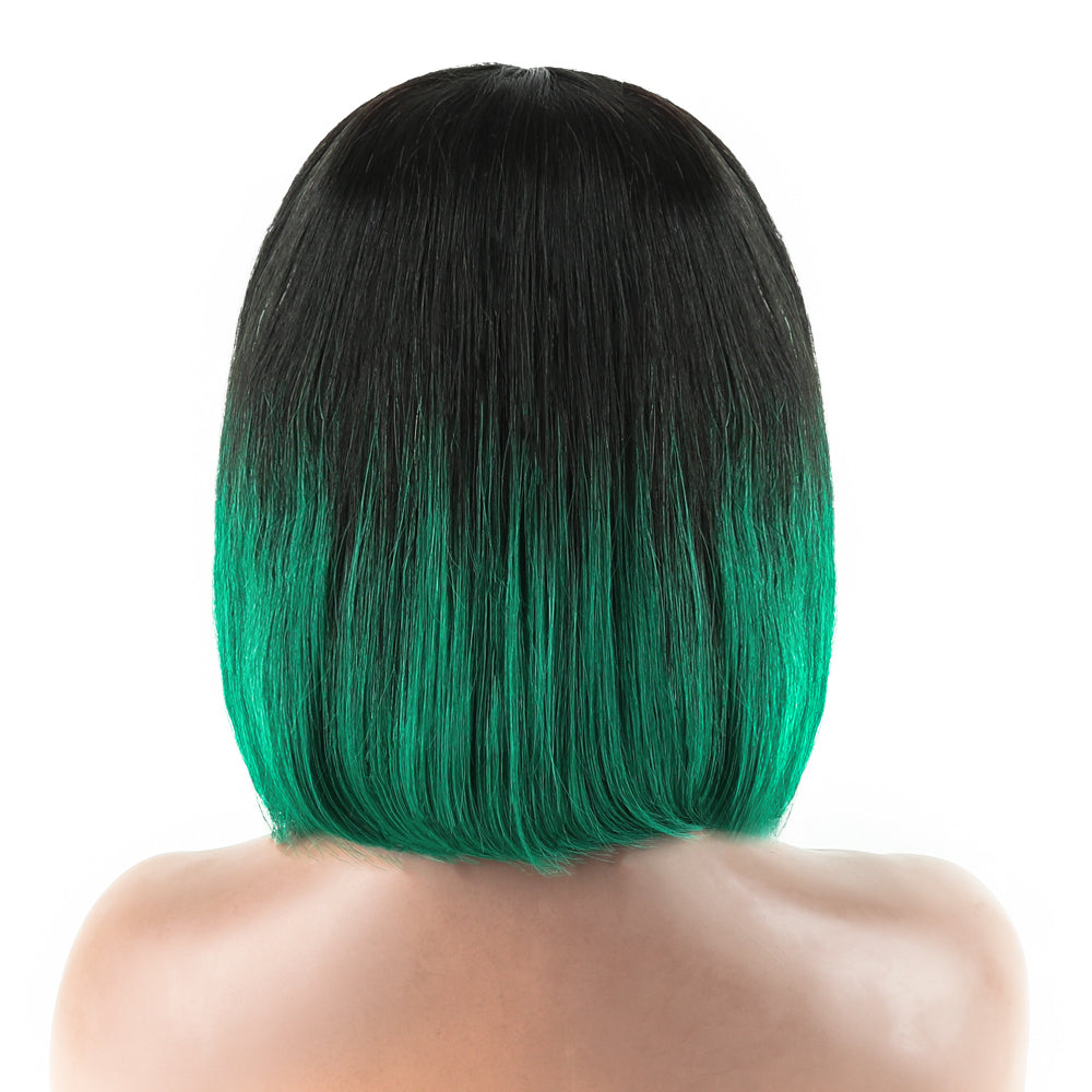 【Kerry】TK46 : Beaudiva BoB Wig with Bang Human Hair Bang Wig Ombre BOB Wig