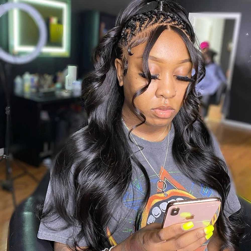 【Caroline】TK57 : HD Lace Frontal Wig Body Wave 13X4 Lace Font Human Hair Wigs
