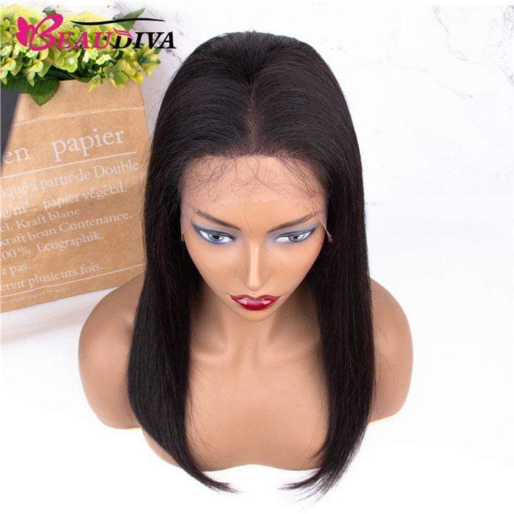 Beaudiva Straight Hair Wigs Short Bob Wig 100% Human Hair Wigs For Women