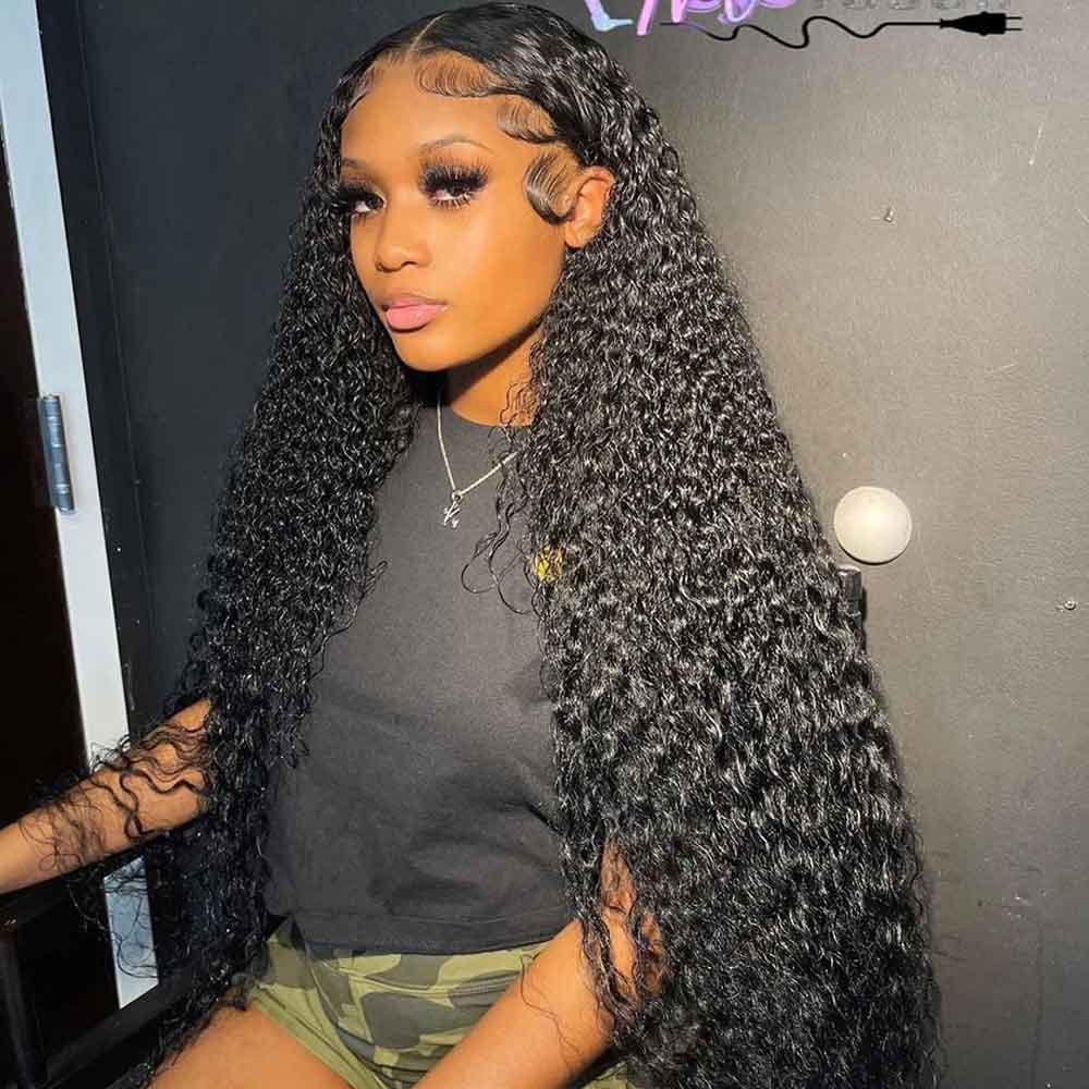 Beaudiva Jerry Curly Lace Front Wigs Human Hair 13x4 HD Lace Wigs for Women 180% Density
