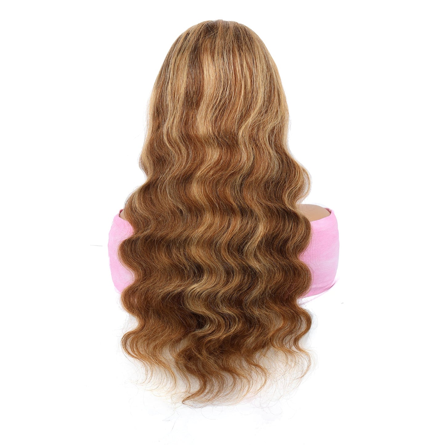 Body Wave Human Hair Wig Highlight P4/27 Ombre Lace Front 13x4 Lace Frontal Wigs Human Hair Pre Plucked HD Frontal Wigs for Women