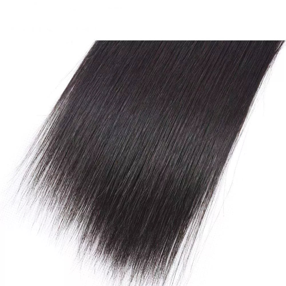 Beaudiva Bone Straight Jet Black 3 Bundles Deal Human Hair Weaves For Women