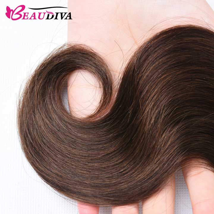 Beaudiva Body Wave Light Brown 100% Real Human Hair 3&4 Bundles