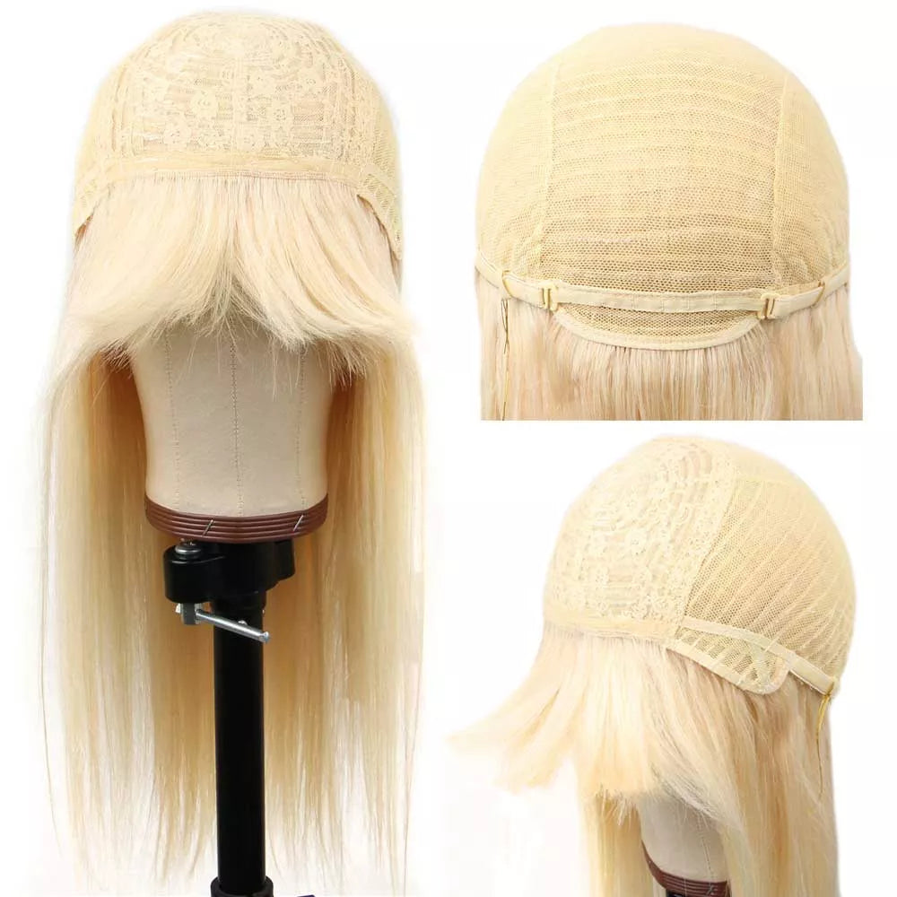 Beaudiva 613 Straight Bang Wigs 100% Real Human Hair Wigs With Bangs