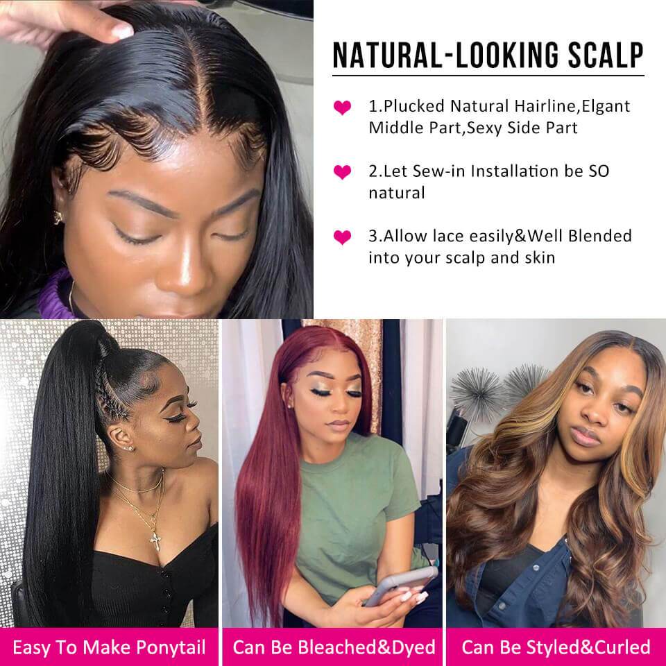 Beaudiva 10A Straight Human Hair 3 Bundles With 4x4 Closure 100% Virgin Remy Human Hair