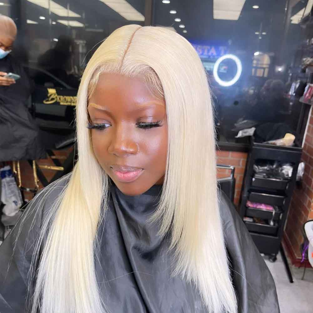Beaudiva Bone Straight 613 Colored Wigs 4x4 Closure Wig 100% Virgin Human Hair
