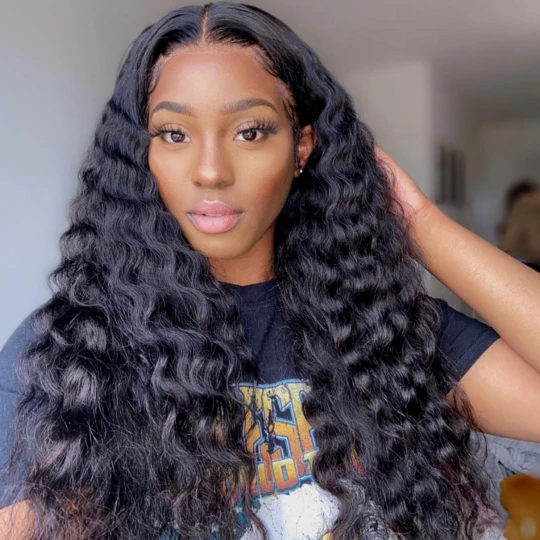 【Linda】Loose Deep Lace Wig 13X4X1 T Part Lace Front Human Hair Wigs/Body Wave/Ocean Wave