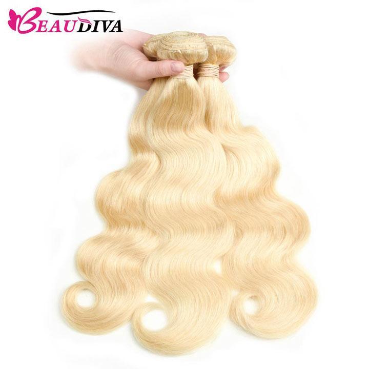 Beaudiva 613 Blonde Body Wave 3 Bundles With Lace Frontal