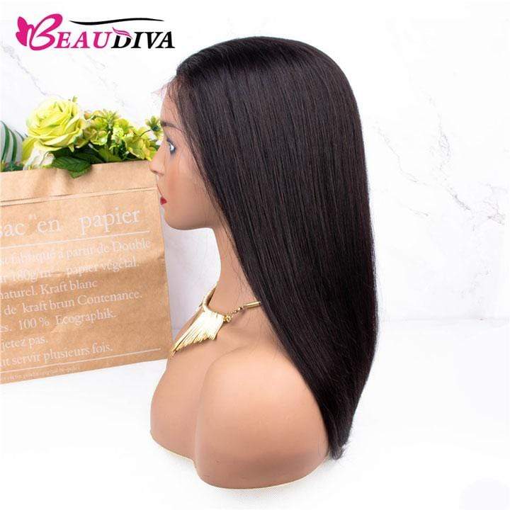 Beaudiva Straight Hair Wigs Short Bob Wig 100% Human Hair Wigs For Women