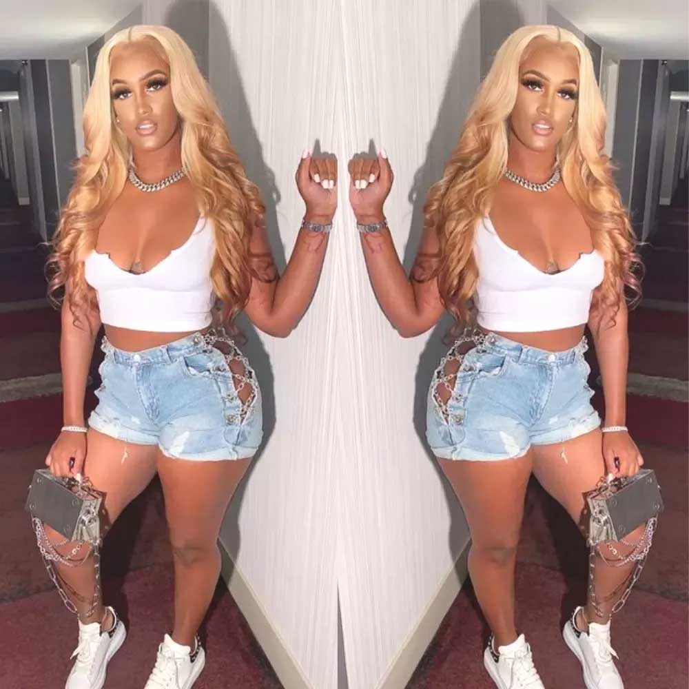 Tiktok Beaudiva Lace Front Wig Human Hair Wigs Ombre Blonde Pre Plucked Baby Hair