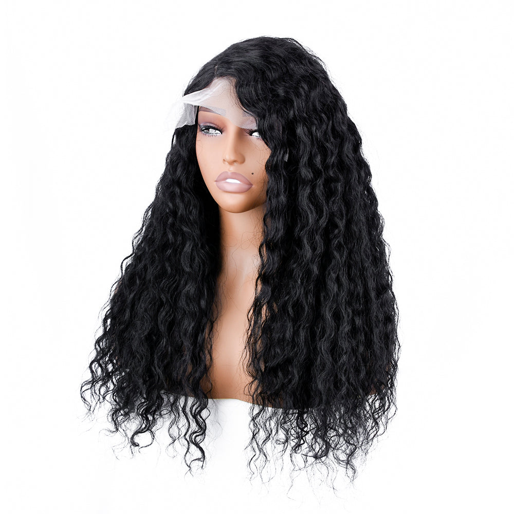 【Zooey】TK58 : Sheep Curly 6"x1.5" Lace Wig Tight And Bouncy Curly Human Hair Wigs