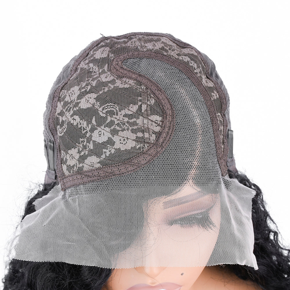 【Zooey】TK58 : Sheep Curly 6"x1.5" Lace Wig Tight And Bouncy Curly Human Hair Wigs