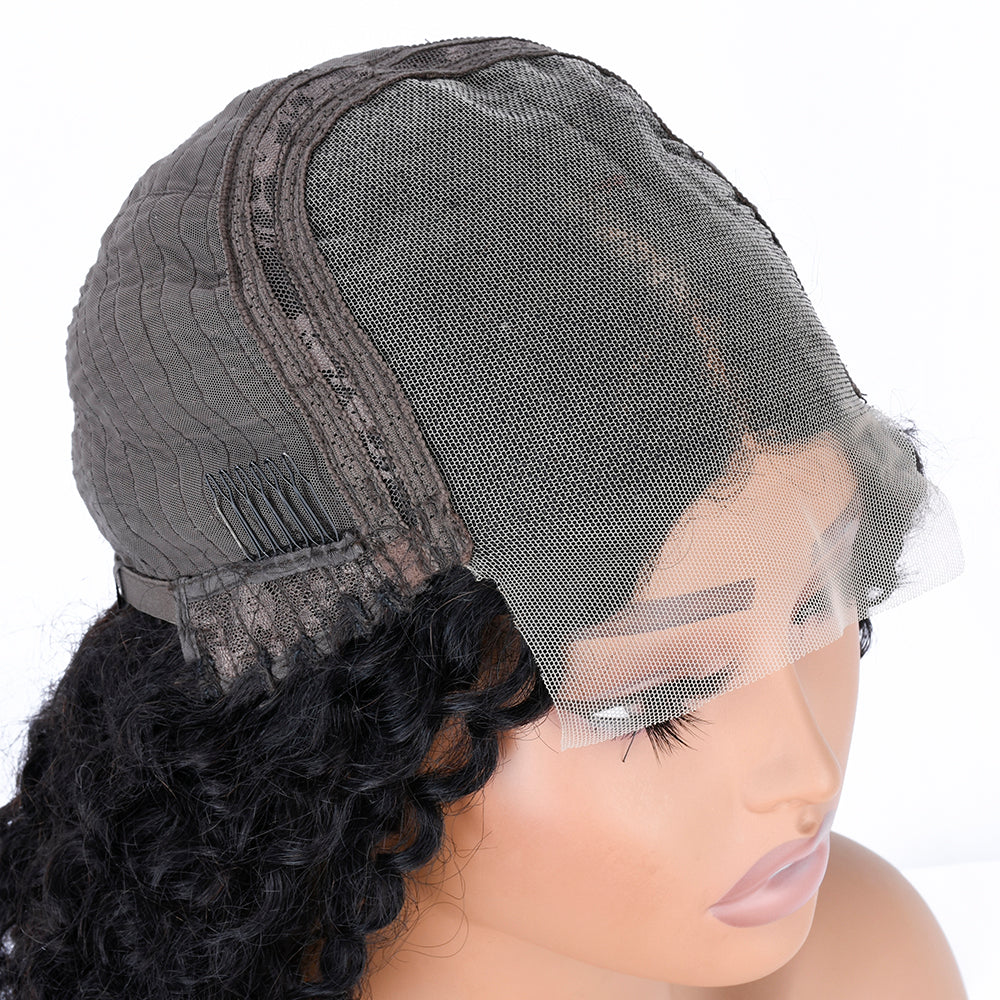 【Yordy】TK17 : Beaudiva 5X5 Lace Closure Wig Kinky Curly Human Hair Wigs