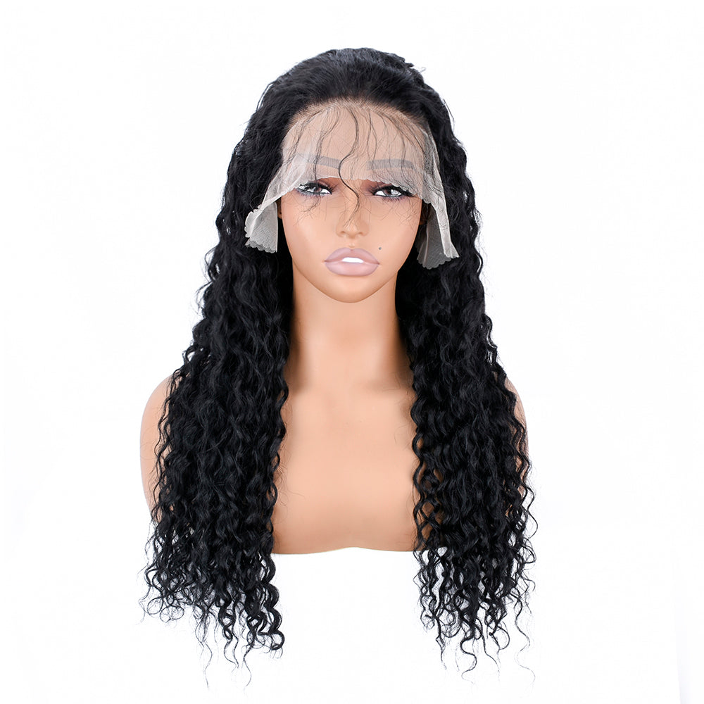 【May】TK36 : Water Wave 13X4 Lace Frontal Wigs Human Hair Wigs Transparent