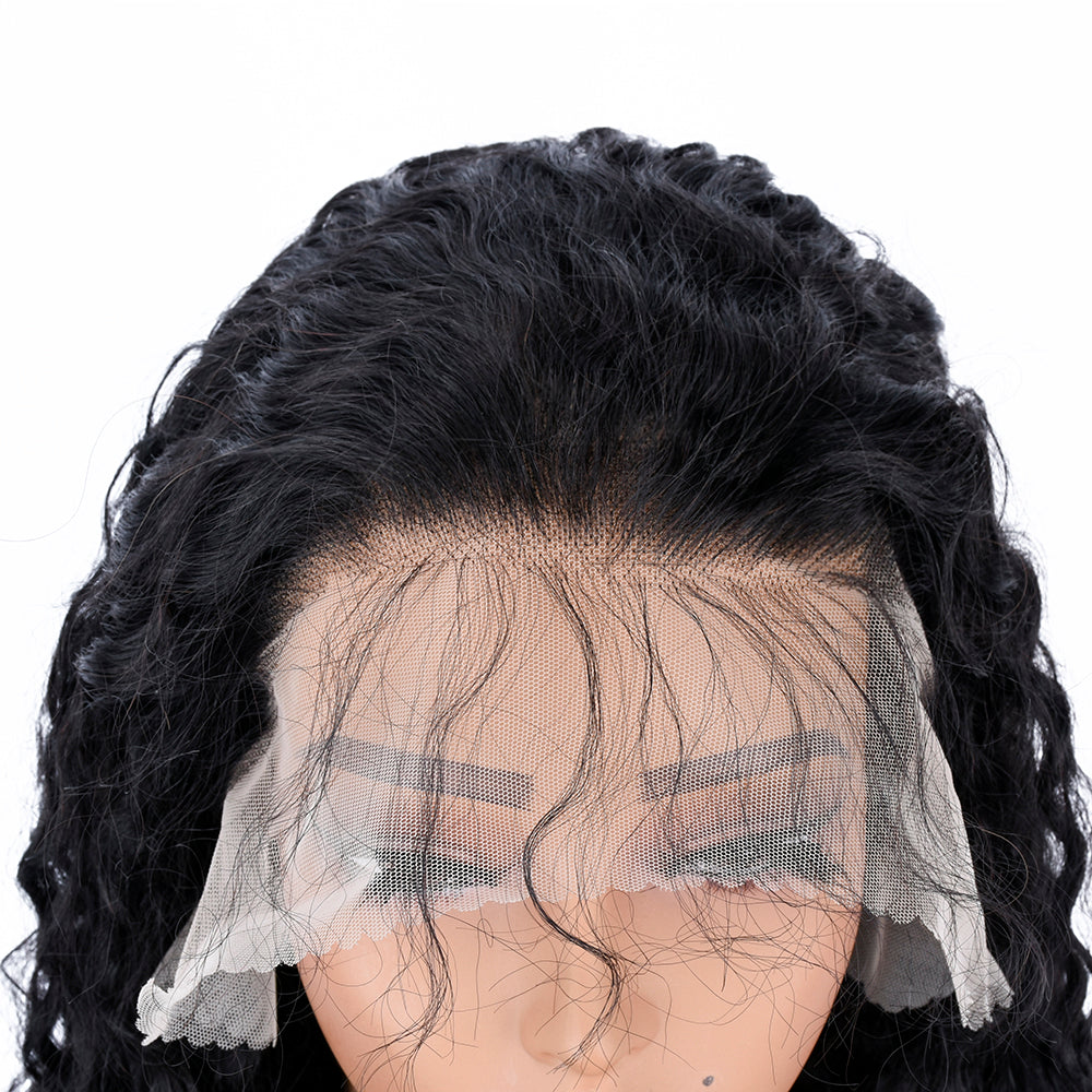 【May】TK36 : Water Wave 13X4 Lace Frontal Wigs Human Hair Wigs Transparent