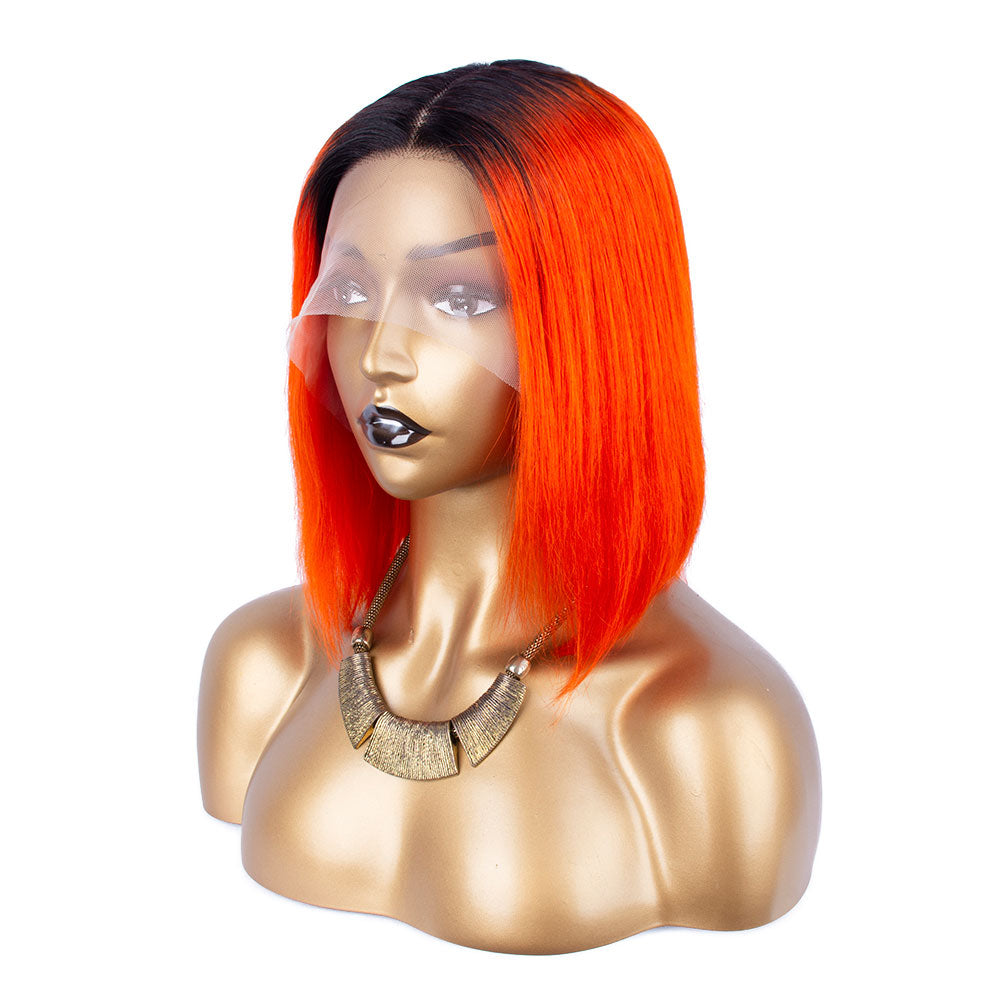 Tiktok Beaudiva TB Orange 13X4X1 T Part Lace Front Bob Wig