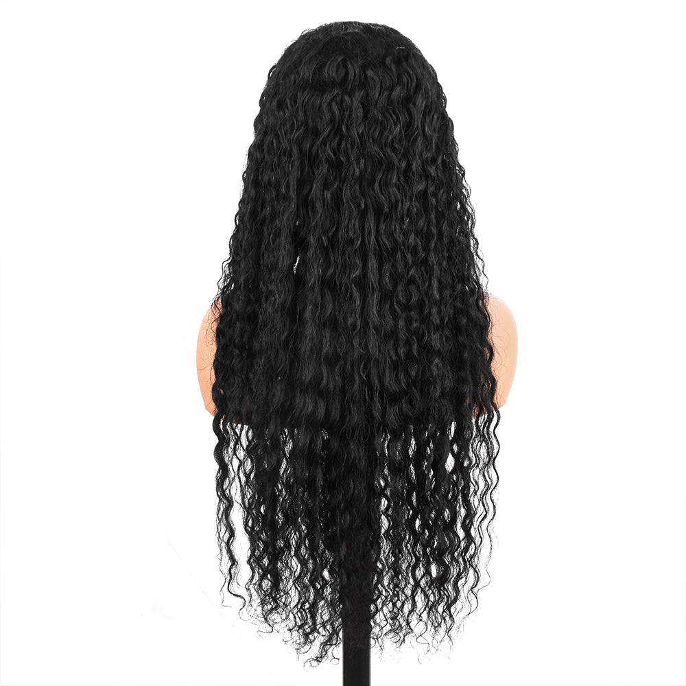 【Nisha】TK54 :Glueless Water Wave 5x5 Transparent Lace Closure Wigs Human Hair Wig Pre Plucked with Baby Hair