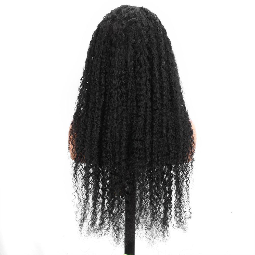【Masha】TK21 : 13X6 Kinky Curly Human Hair Wigs Curly Hair Wigs Transparent Lace Wig With Baby Hair