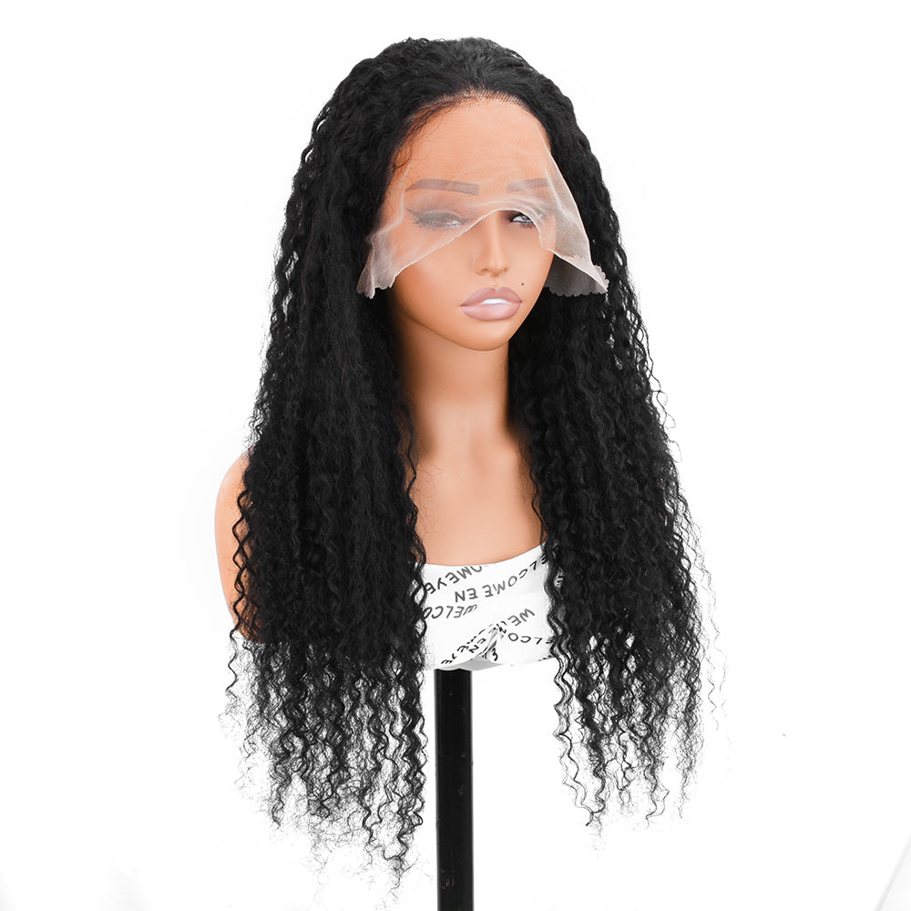 【Masha】TK21 : 13X6 Kinky Curly Human Hair Wigs Curly Hair Wigs Transparent Lace Wig With Baby Hair