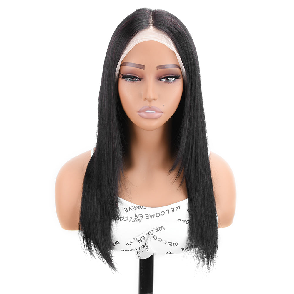 【Lydia】TK08 : BEAUDIVA Layered Lace Wig Inner Buckle Cute Straight 13x4 Lace Front Butterfly Haircut Wig With Medium Length Layered Human Hair