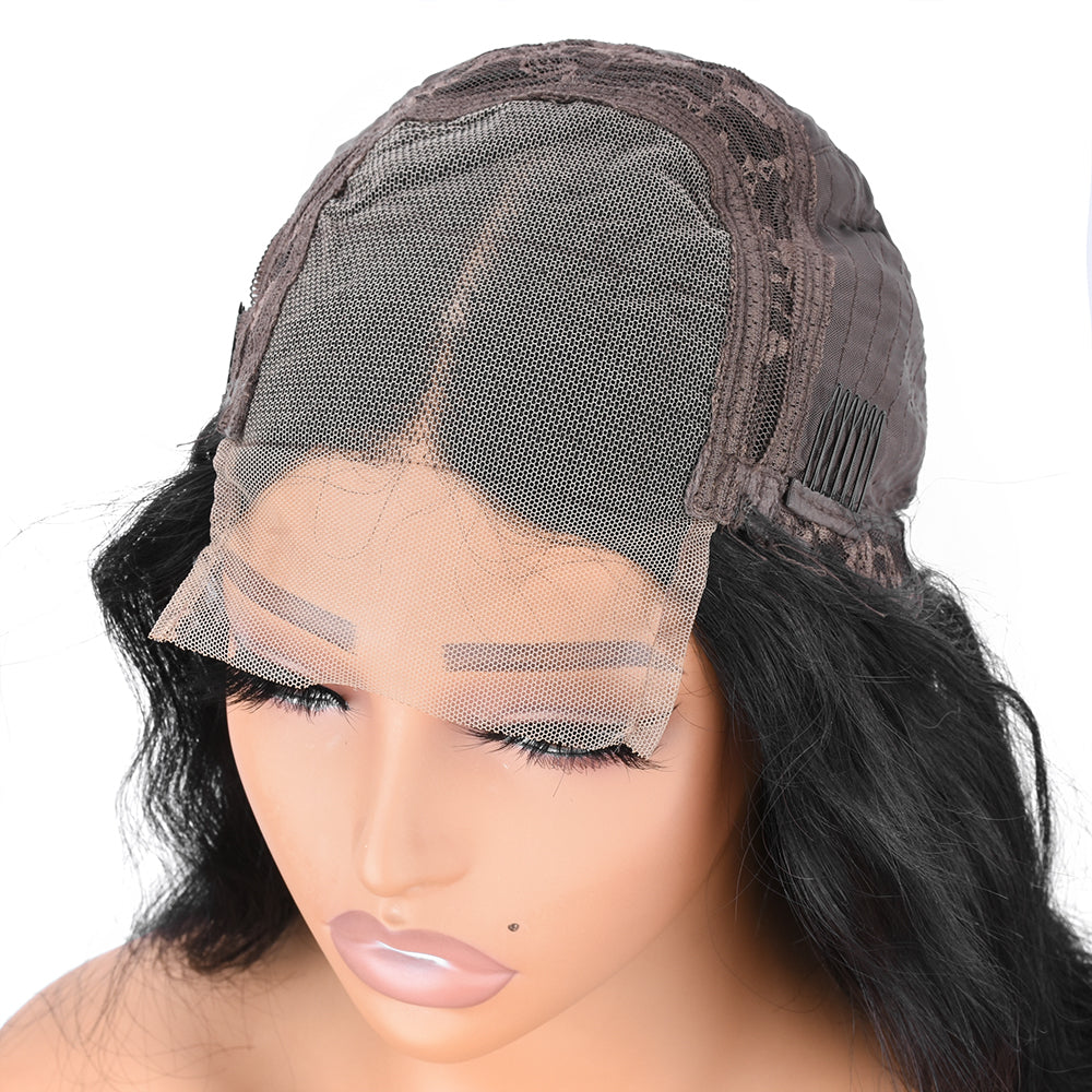 【Lemon】TK34:Body Wave Wig 4x4 Closure Wig Short Body Wave Wig Human Hair Wig