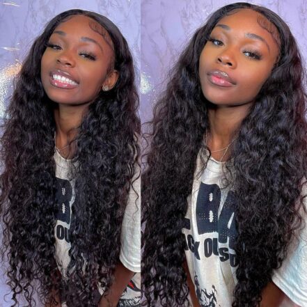 Beaudiva Deep Wave Lace Front Wigs 100% Remy Human Hair Wigs 13x4 Transparent Lace Wigs Pre Plucked