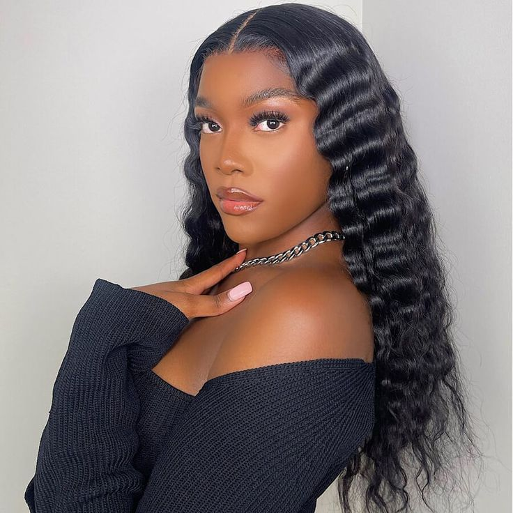 【Linda】Loose Deep Lace Wig 13X4X1 T Part Lace Front Human Hair Wigs/Body Wave/Ocean Wave