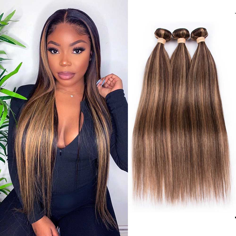 Beaudiva Highlight Silky Straight Weaves Human Virgin Hair 3 Bundles Deal