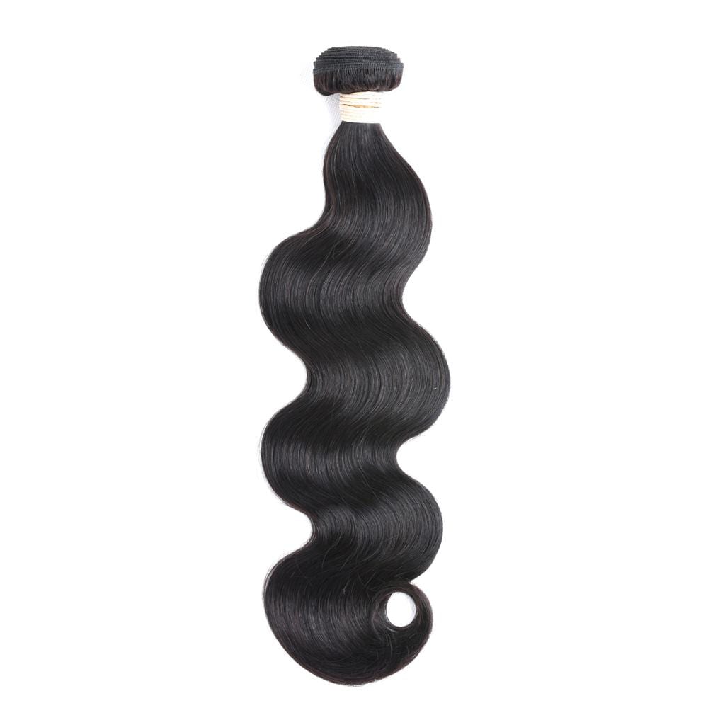 Beaudiva Affordable Jet Black Body Wave Hair 3/4 Bundles Virgin Human Hair Weaves