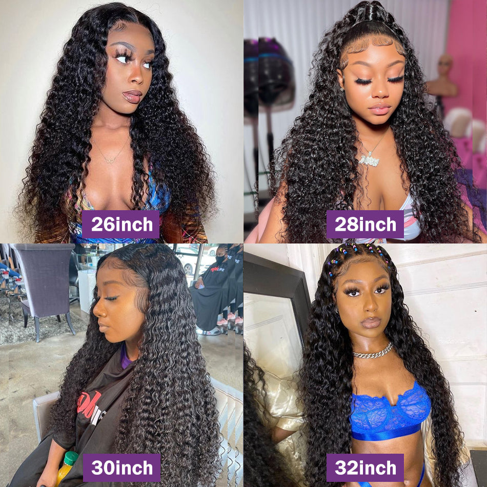 【Katie】TK20 : Beaudiva Deep Wave Human Hair Wigs Lace Front Wigs Transparent Lace 13x6 Wigs Pre Plucked