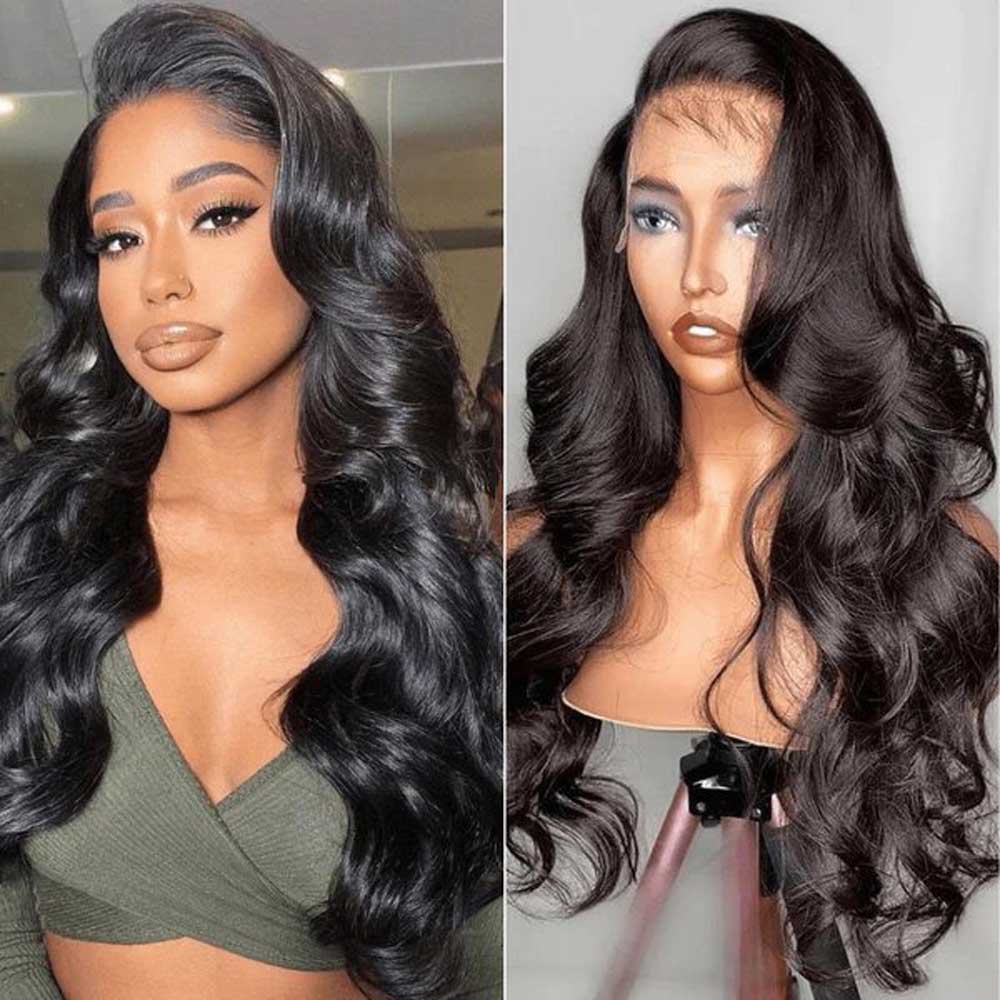 【Caroline】TK57 : HD Lace Frontal Wig Body Wave 13X4 Lace Font Human Hair Wigs
