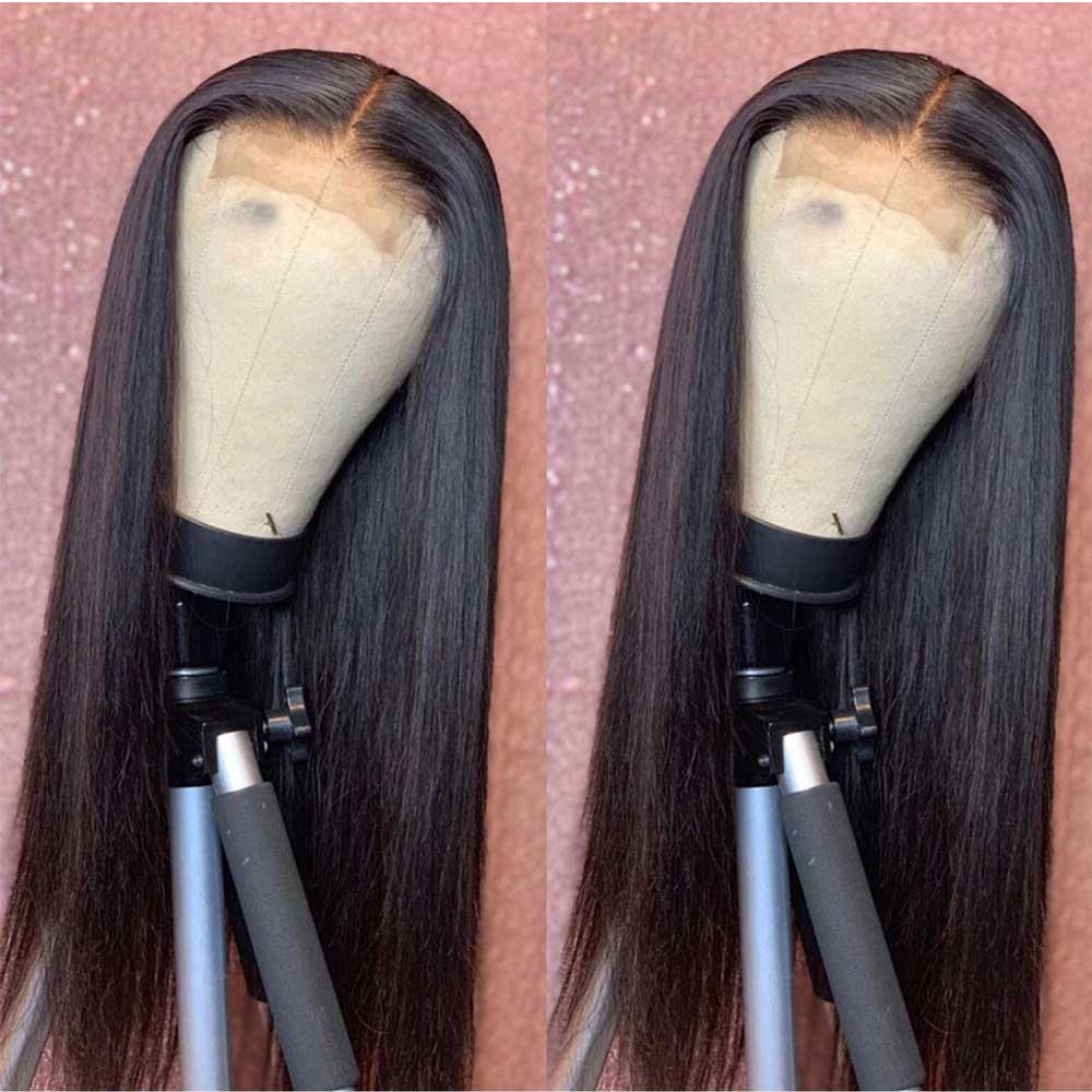 【Adusa】TK32 : BEAUDIVA 4x4 Closure Wig Straight Human Hair Wigs Lace Wig