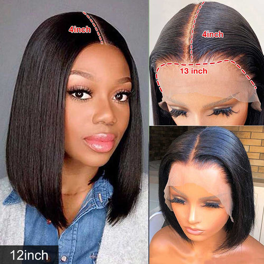 Beaudiva Straight Lace Front Bob Wig 13X4 Human Hair Frontal Wigs