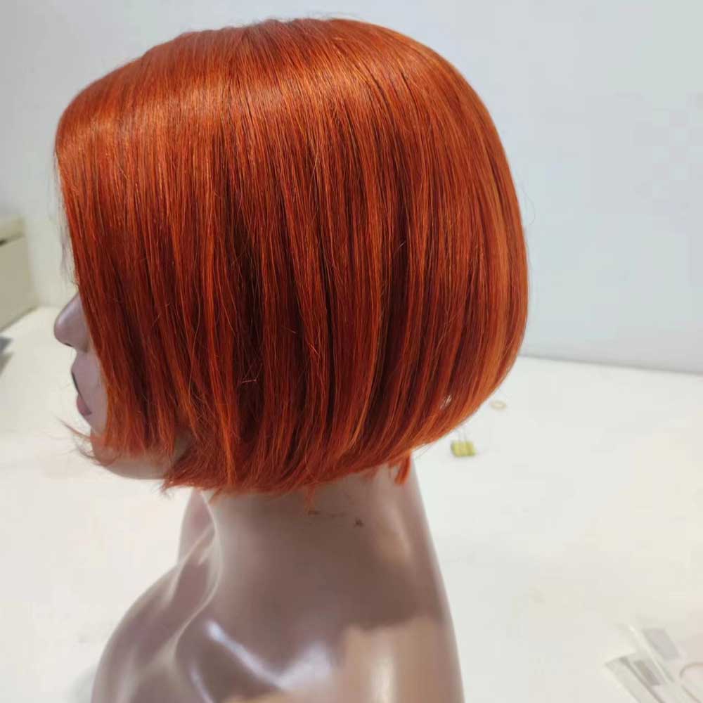 Tiktok Beaudiva Pixie Cut Wig Human Hair Pixie Wigs Lace Front Pixie Cut Wig Ginger Orange