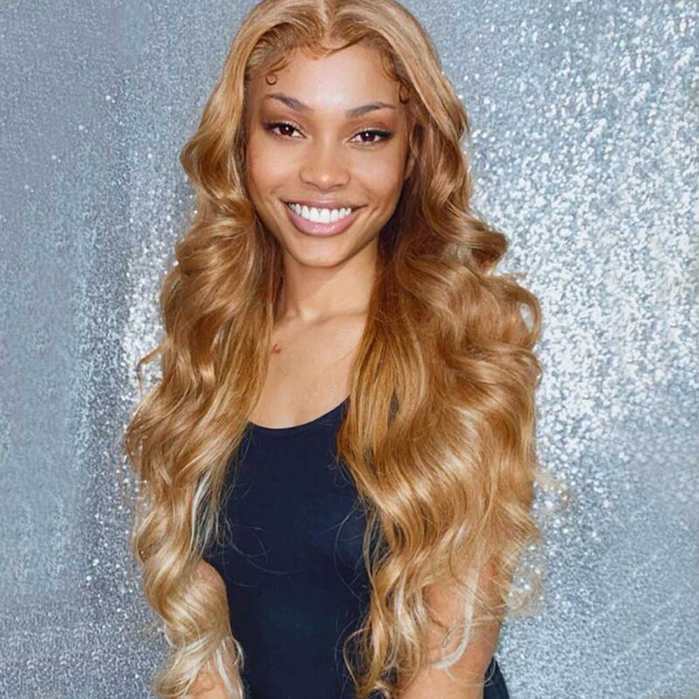Tiktok Beaudiva 27# Body Wave 4X4 Lace Closure Wig Human Hair Wig Pre Plucked Baby Hair