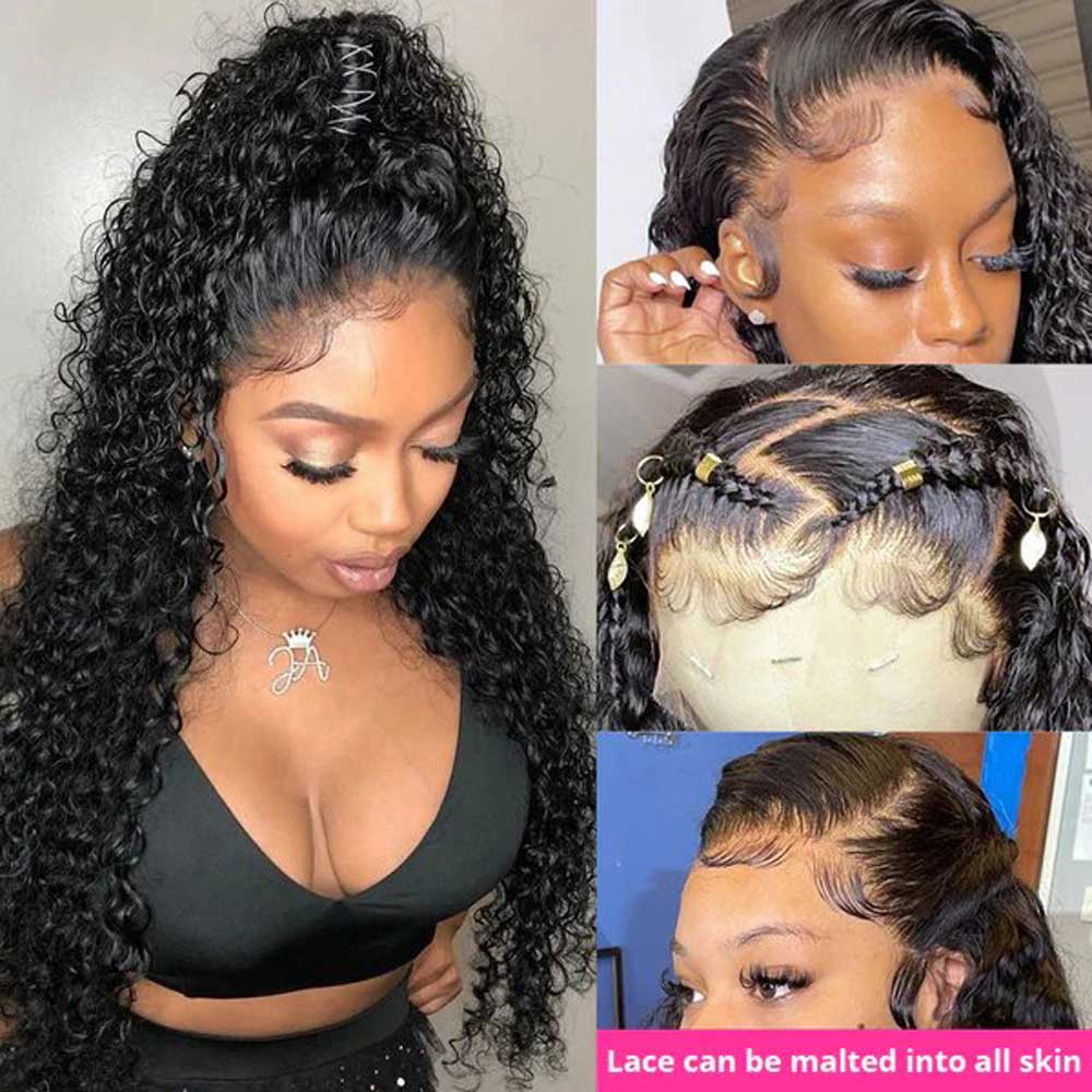 Beaudiva Jerry Curly Lace Front Wigs Human Hair 13x4 HD Lace Wigs for Women 180% Density