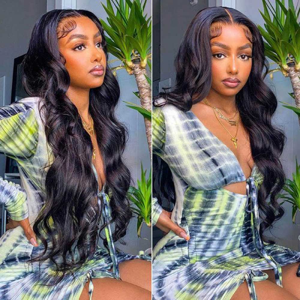 【Caroline】TK57 : HD Lace Frontal Wig Body Wave 13X4 Lace Font Human Hair Wigs