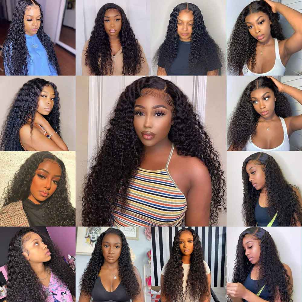 TK39 : Beaudiva Kinky Curly Lace Wigs Kinky Curly Closure Wigs Curly Human Hair Wig With Baby Hair
