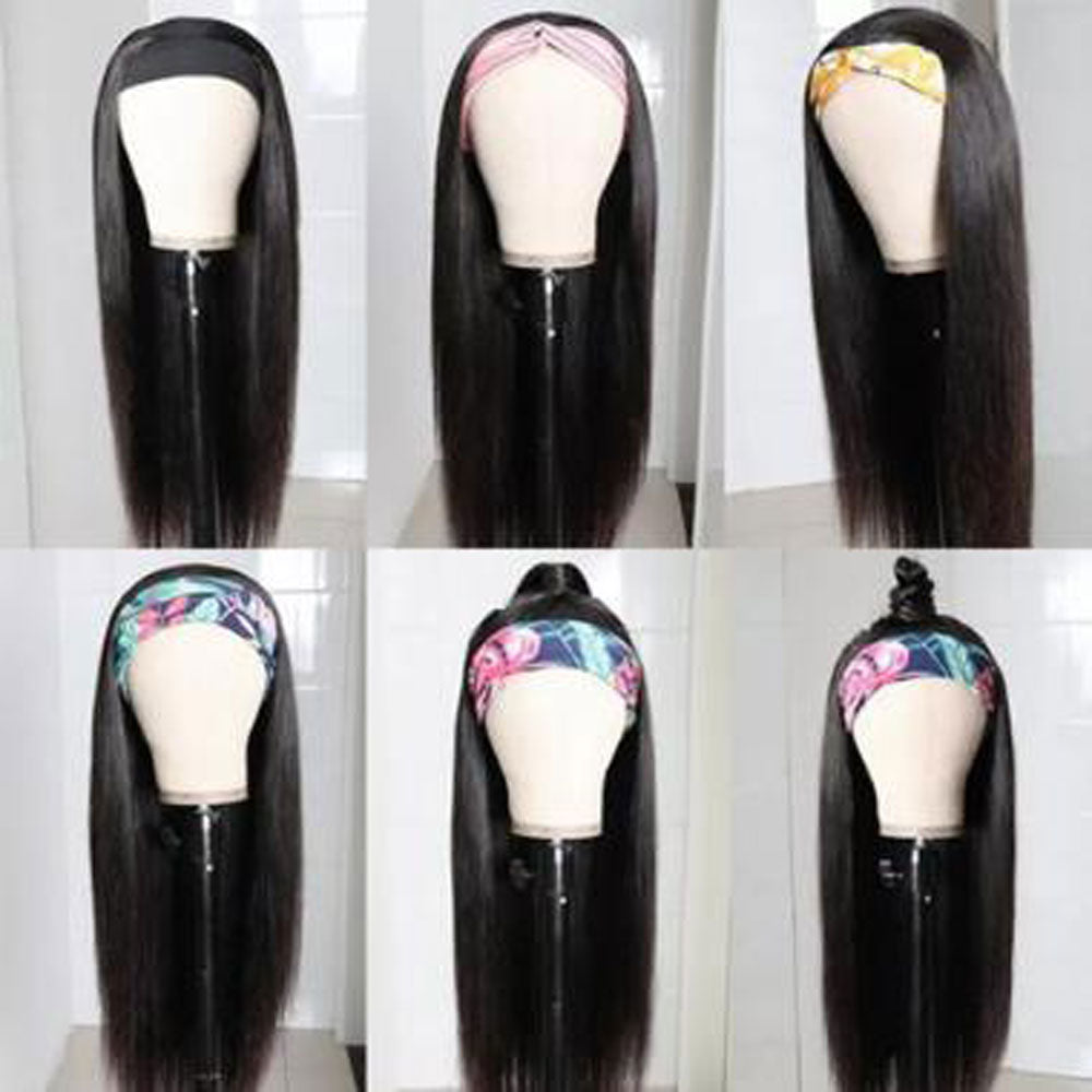 Tiktok Beaudiva Headband Wig Human Hair Wig Long Straight Headband Wig