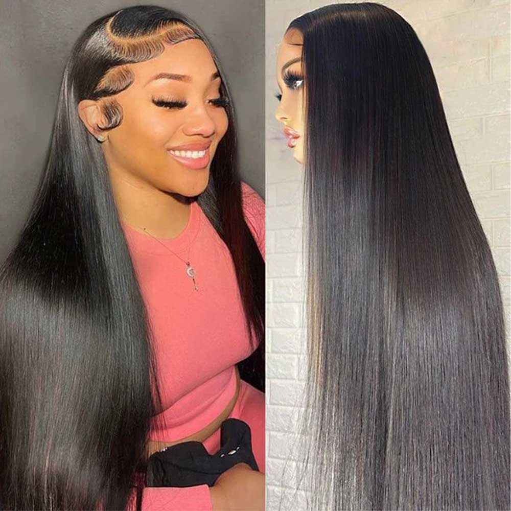 【Kina】TK06 : Real HD Lace Frontal Wigs Bone Straight 13X4 Lace Front Human Hair Wigs Beaudiva
