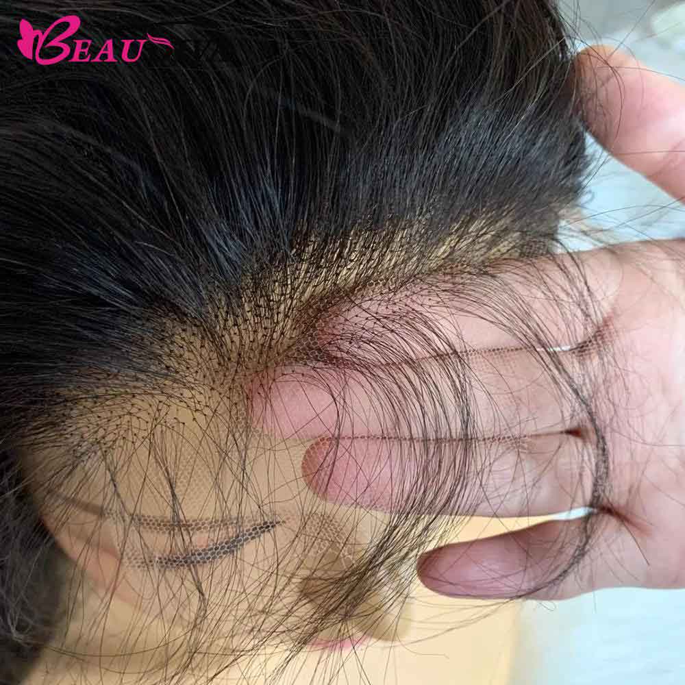 Beaudiva Bone Straight Lace Front Human Hair Wigs 13X1 Hairline Full Glueless Wig
