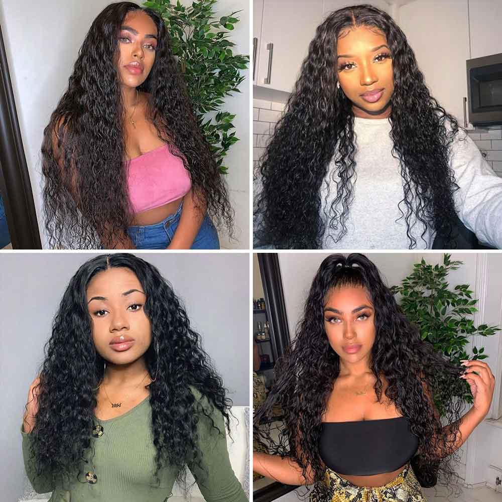 【Sarah】BEAUDIVA Water Wave Lace Closure Wig Human Hair Wigs 4x4 Water Wave Wig Pre Plucked Baby Hair